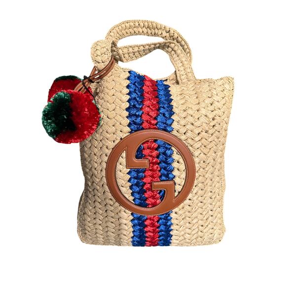 GUCCI BLONDIE RAFIA TOTE - LIMITED EDITION NWT 15.5 x 13 x 3.5 - Picture 1 of 6